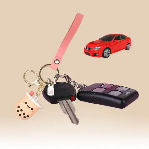 Boba Milk Tea Keychain / Boba Car Accessories/ Bubble Tea Drink Keychain  /cut Car Accessories /car Decor 